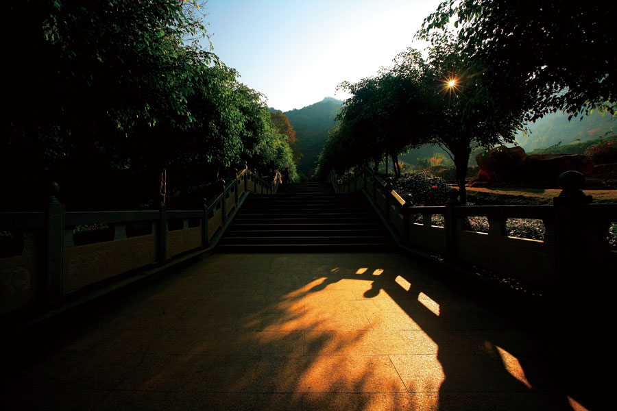 黑眼睛廣告為靈光寺景區拍攝的許愿長(cháng)廊