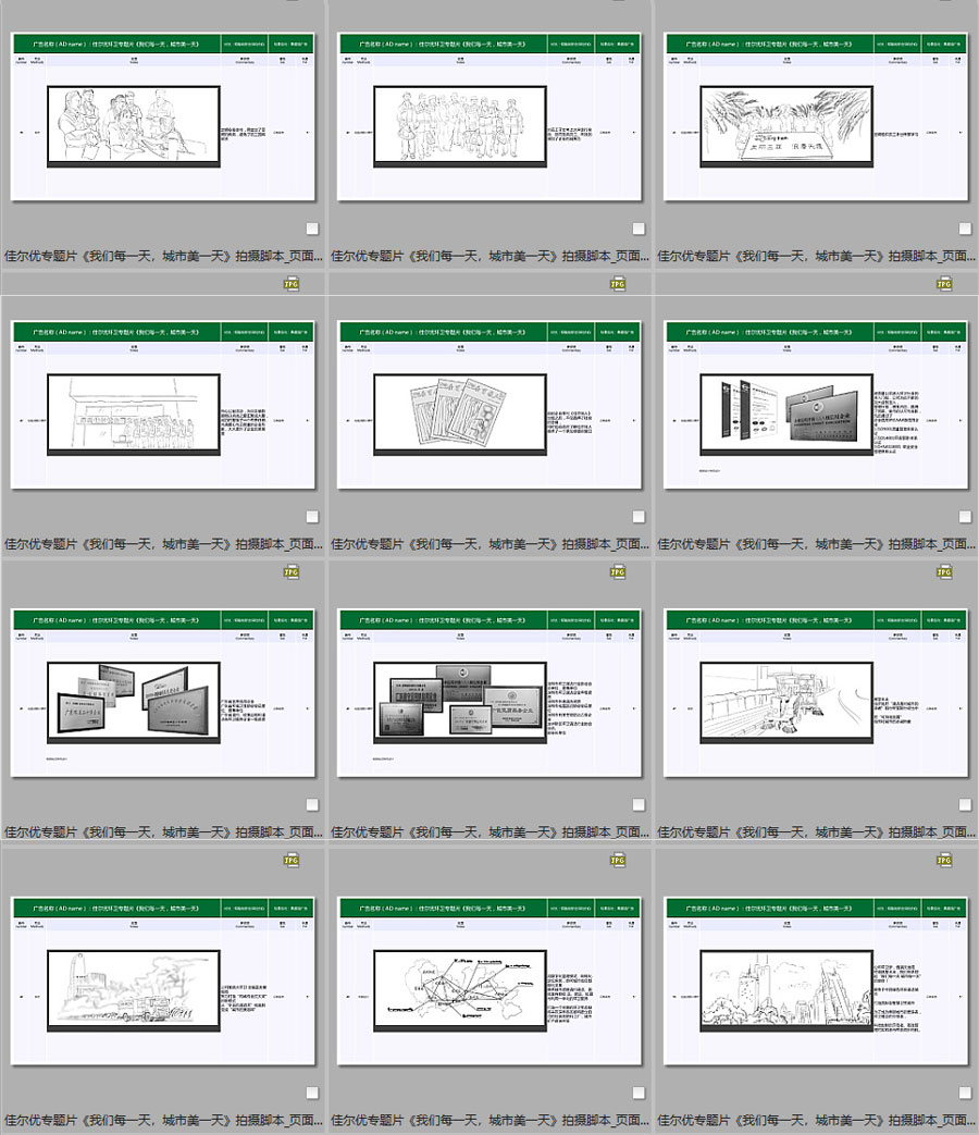 佳爾優(yōu)專(zhuān)題片《我們每一天，城市美一天》拍攝腳本11